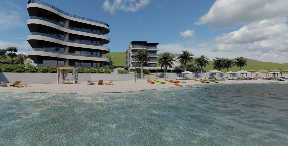 Trogir: Nowoczesne apartamenty w 1 linii bzegowej