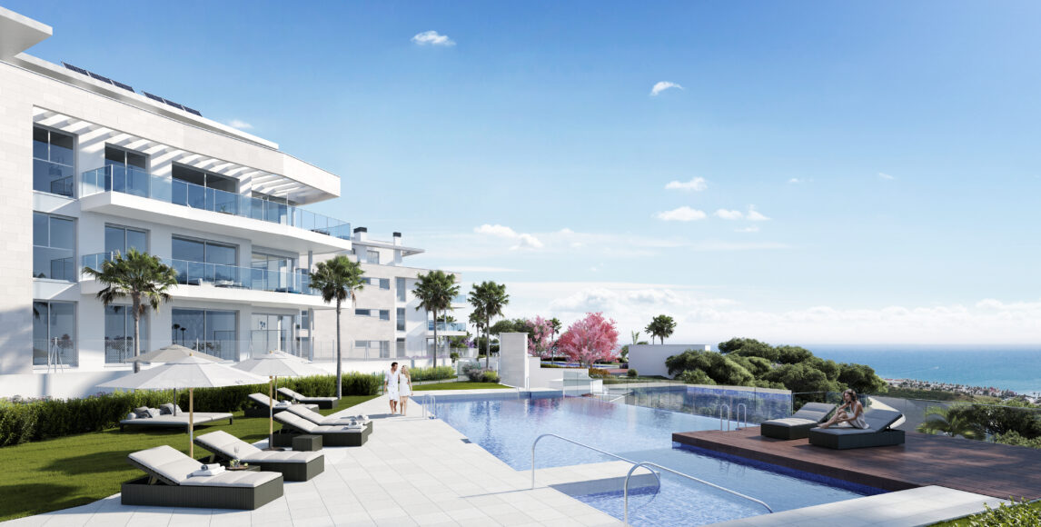 Nowe apartamenty w odległości spaceru od plaży i pola golfowego