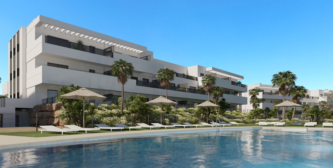 Estepona: Nowoczesne apartamenty 3 minuty jazdy od plaży