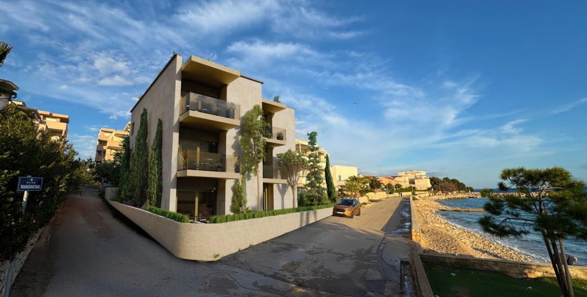 Ekskluzywny nowy budynek w 1linii brzegowej na wyspie Pag