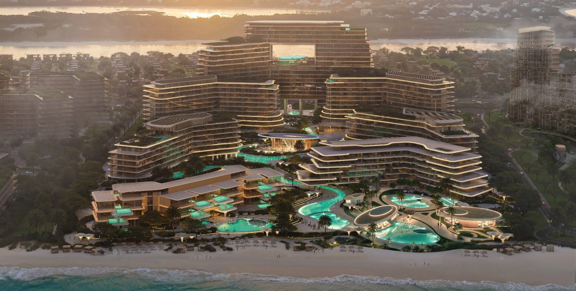 Beachfront rezydencja na Dubai Islands z lagunami i widokiem na morze
